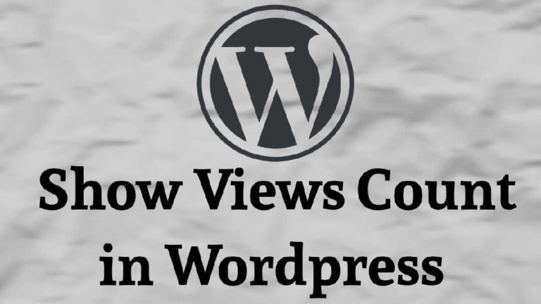Show views count in wordpress