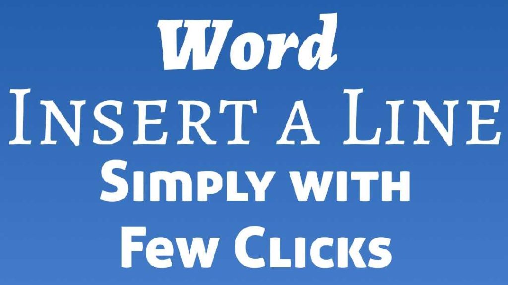 How to insert a line in MS Word 2020 Latest Insert a line in ms word Insert a line Insert a line in ms word